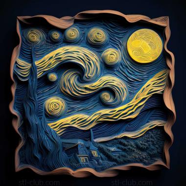 3D model starry night (STL)